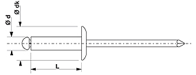 RIVET AVEUGLE TÊTE PLATE - ALU/ACIER - RAL 9005 - Fournisseur de