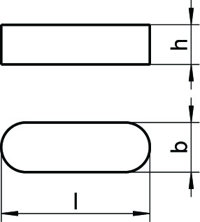 Clavette parallèle Inox Inox A5 8X7 Longueur 35 