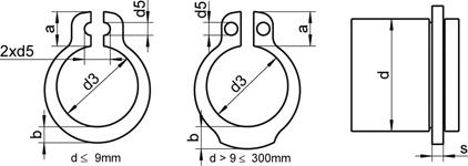 CIRCLIPS INTÉRIEUR ANNEAU D'ARRÊT INTÉRIEUR POUR ARBRE Inox DIN 472 (Modèle  : 9251)